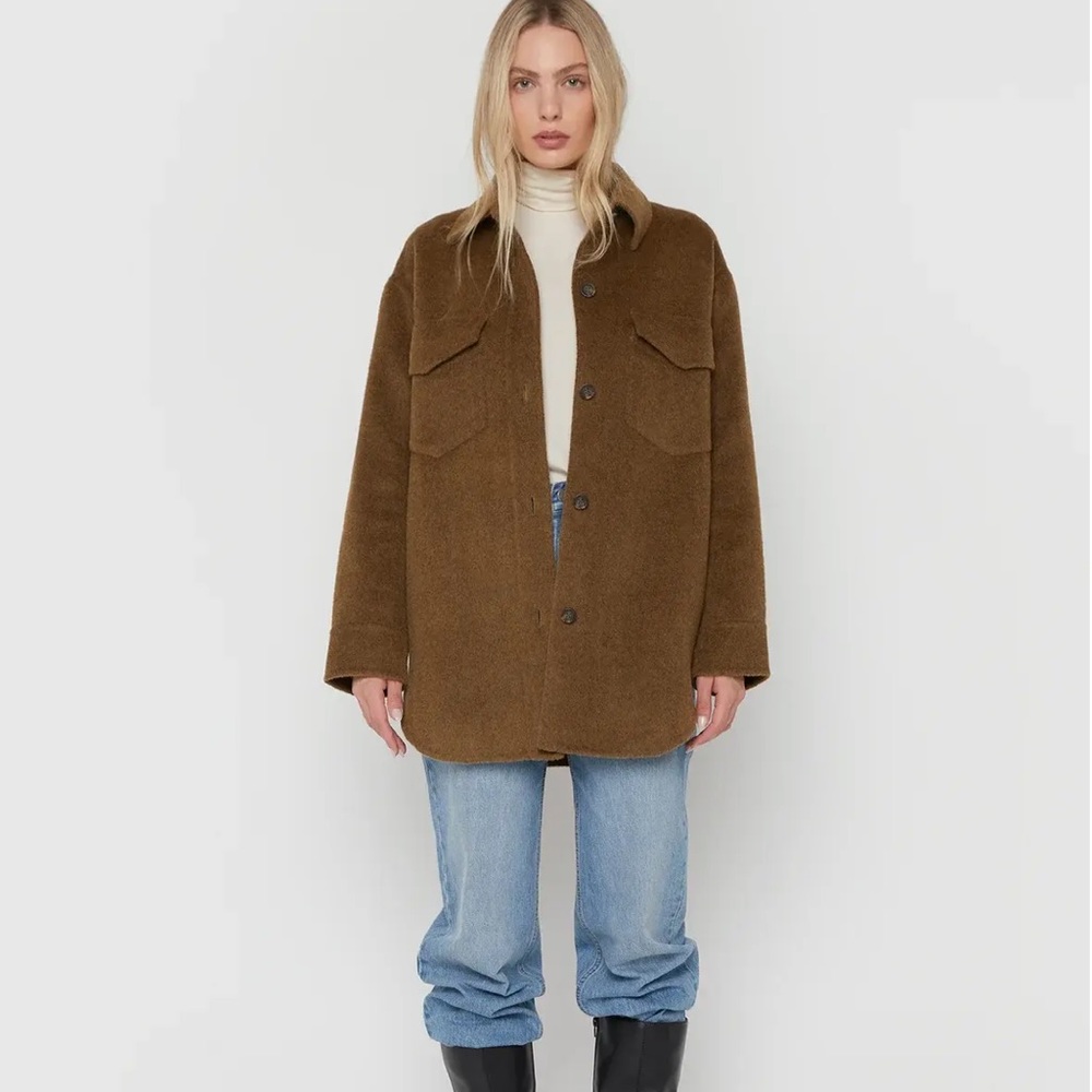 Oak and Fort oversized wool blend shacket